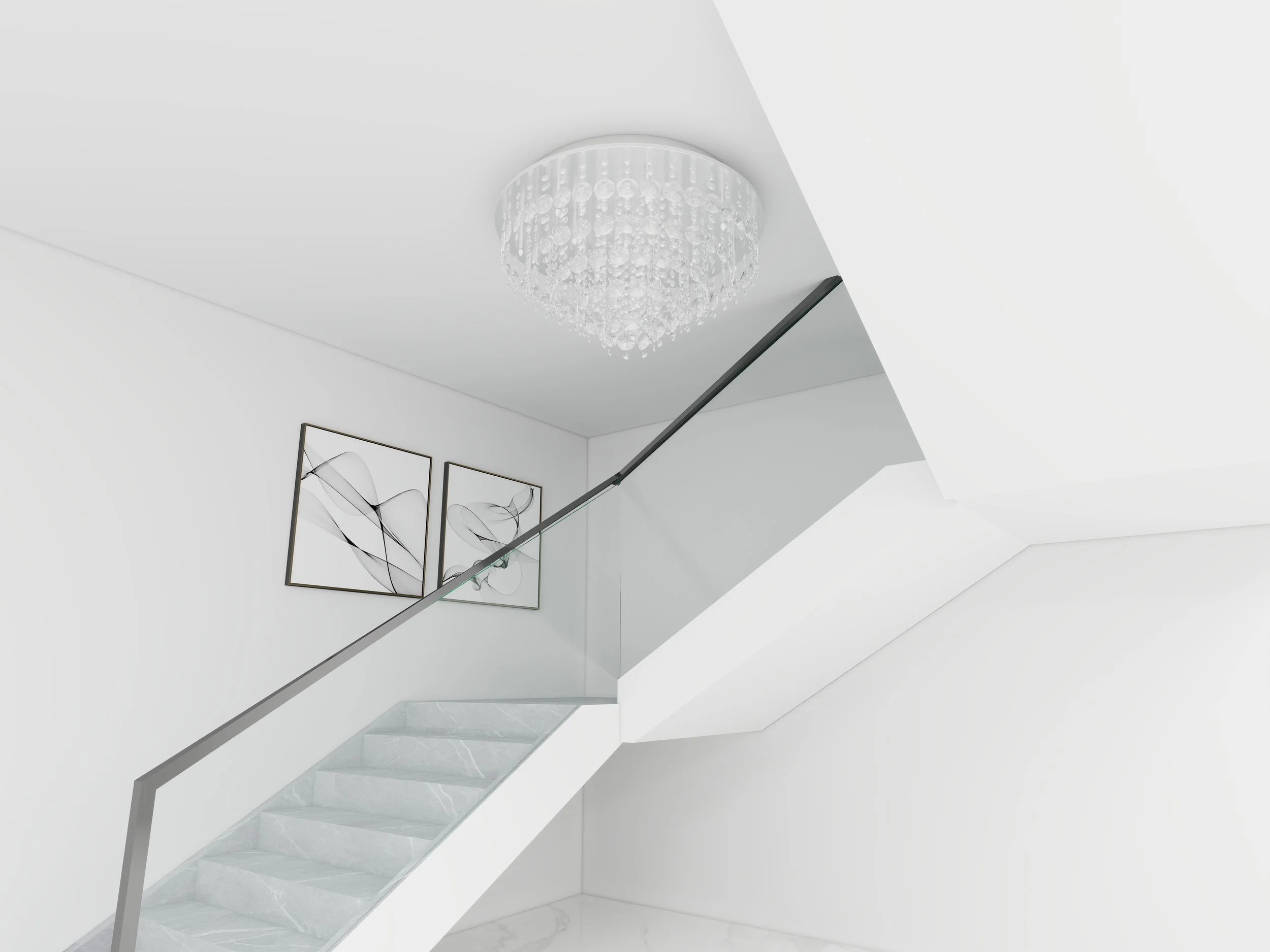 樓梯燈｜大型樓梯吊燈｜燈具安裝｜現場燈具搭配及建議