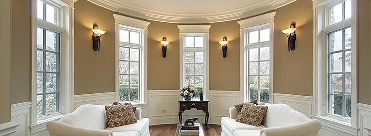 Fix-It Construction Services interior lighting installation in living room with wall sconces Harrisonburg VA