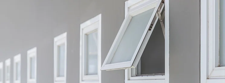 Fix-It Construction Services awning window installation on exterior wall with open window Harrisonburg VA