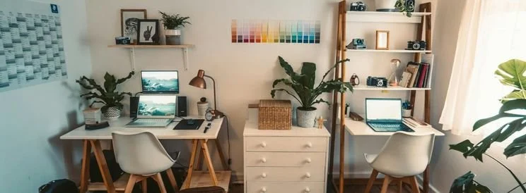 Fix-It Construction Services home office remodel with dual desk workspace Harrisonburg VA