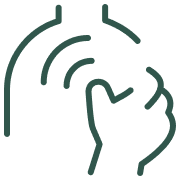 A hand holding a smartphone with a location pin icon on the screen.