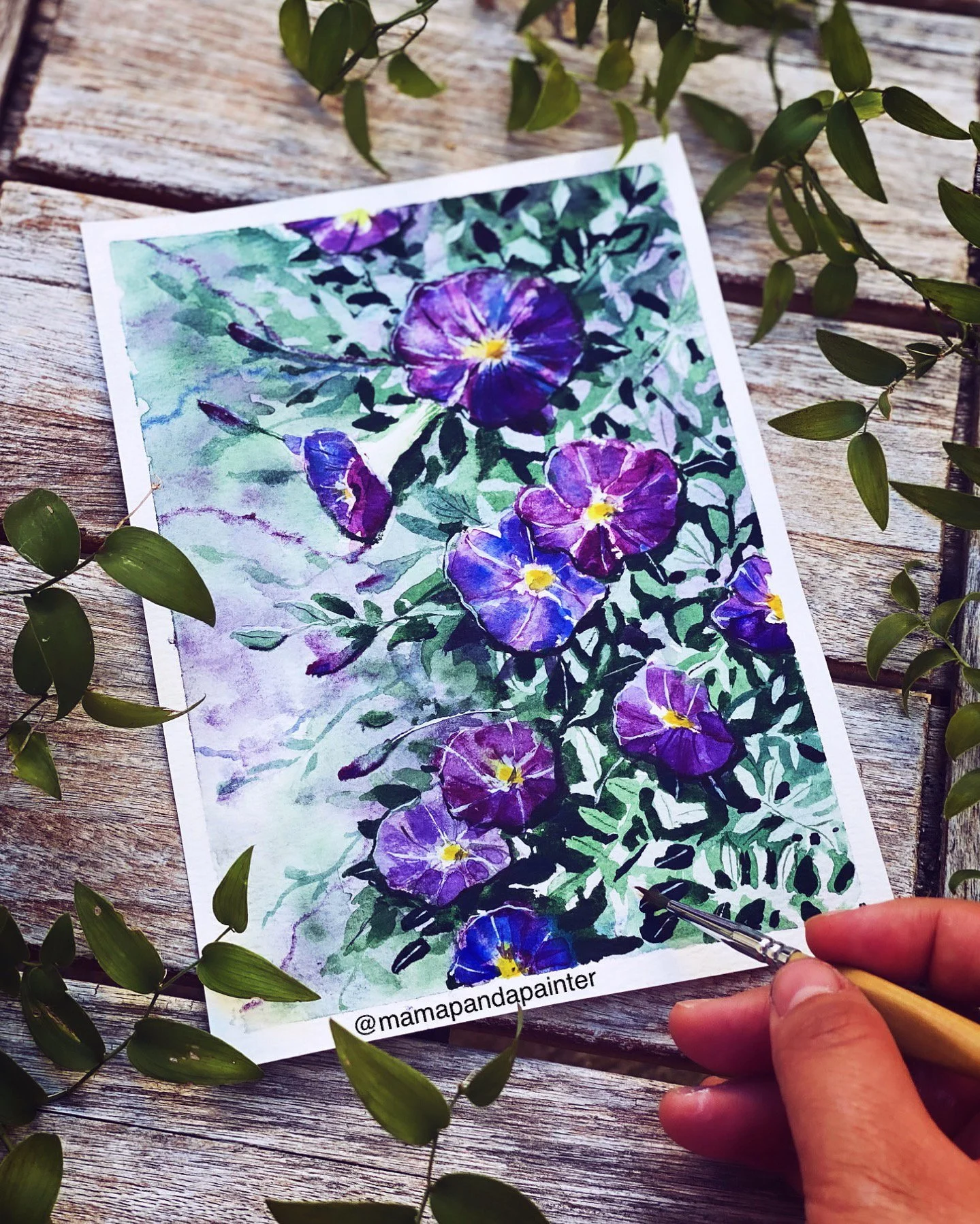 A moody floral watercolor study