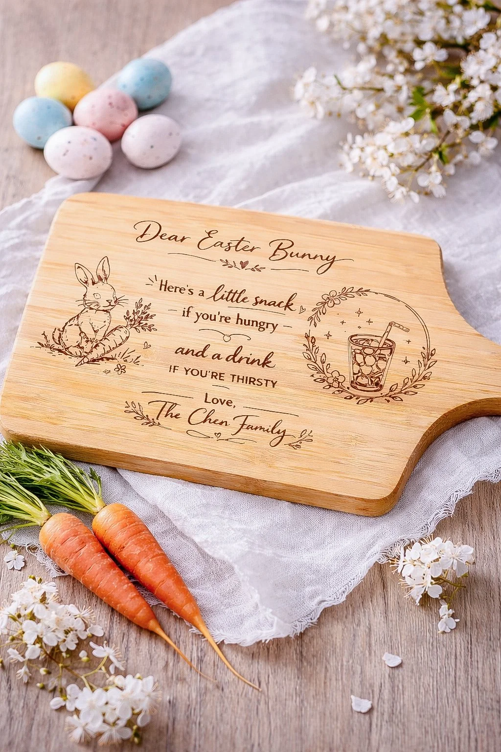 Custom Engraved Bamboo Charcuterie Board
