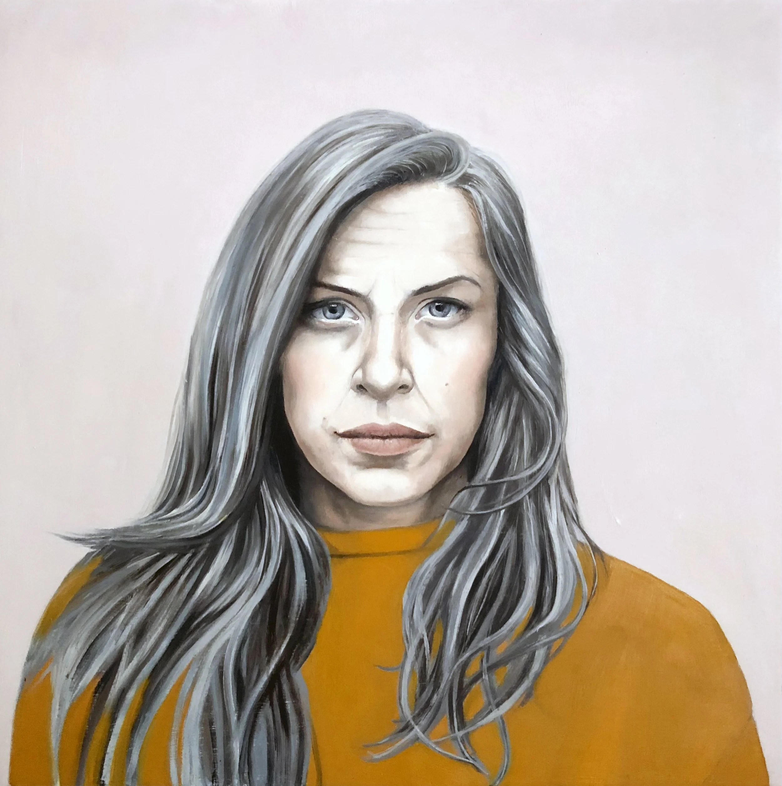 "When I'm Old and Grey" 18x18in, oil on panel, 2024