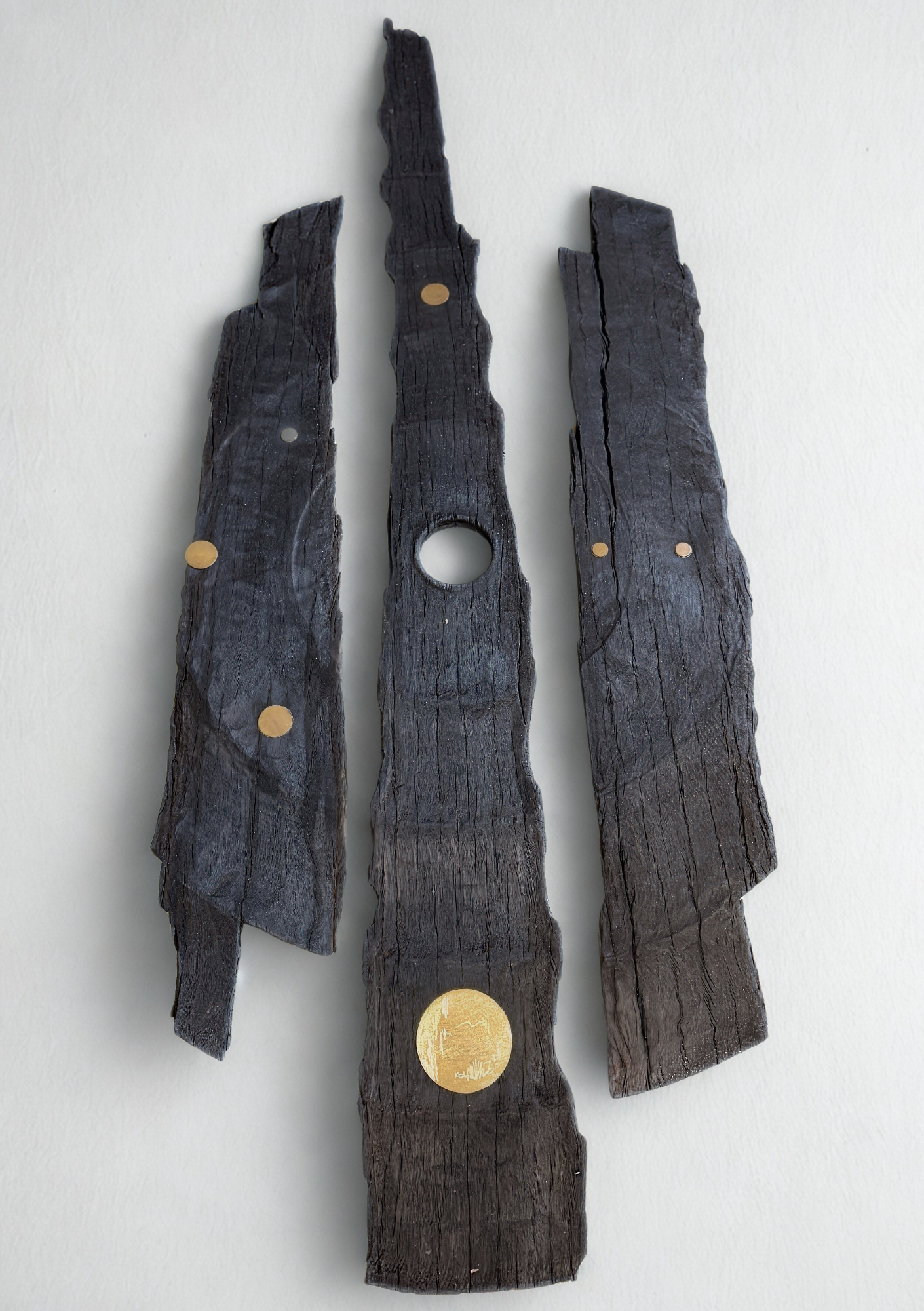 Kogeta Portal — Burnt Timber & Brass Wall Art