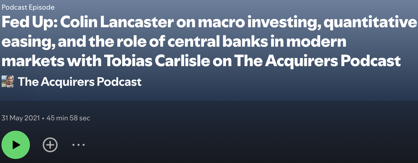 Macro investing, quantitative easing, and the role of central banks in modern markets
