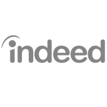 Indeed logo with black and gray text on a white background