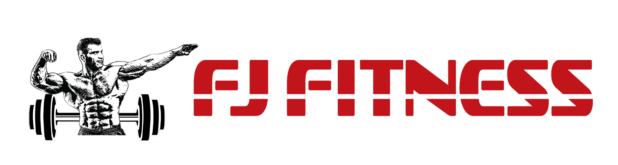 Logo featuring a muscular man lifting weights and the words 'FIGHTNESS' in bold red letters.