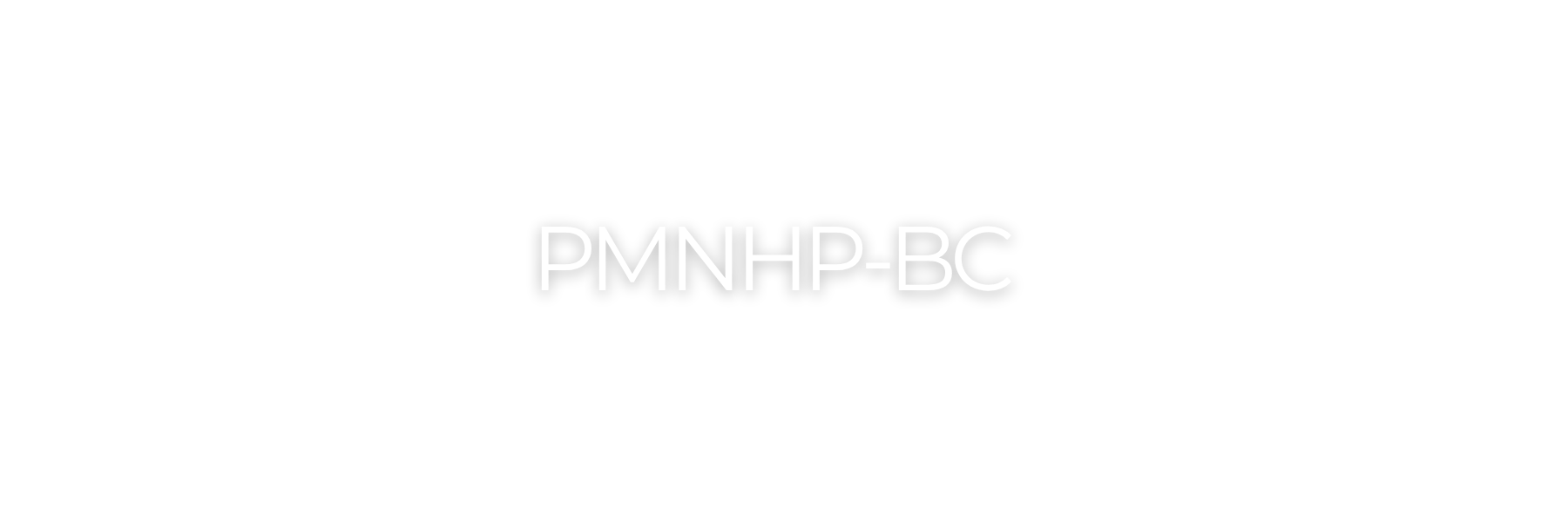 Black background with white text displaying 'PMNHP-BC' and the words 'In Partnership with the College of Licensed Practical Nurses of Manitoba'