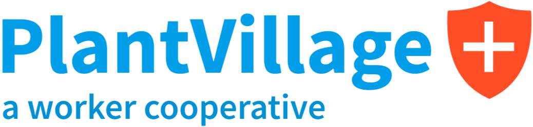 PlantVillage+ logo a worker cooperative