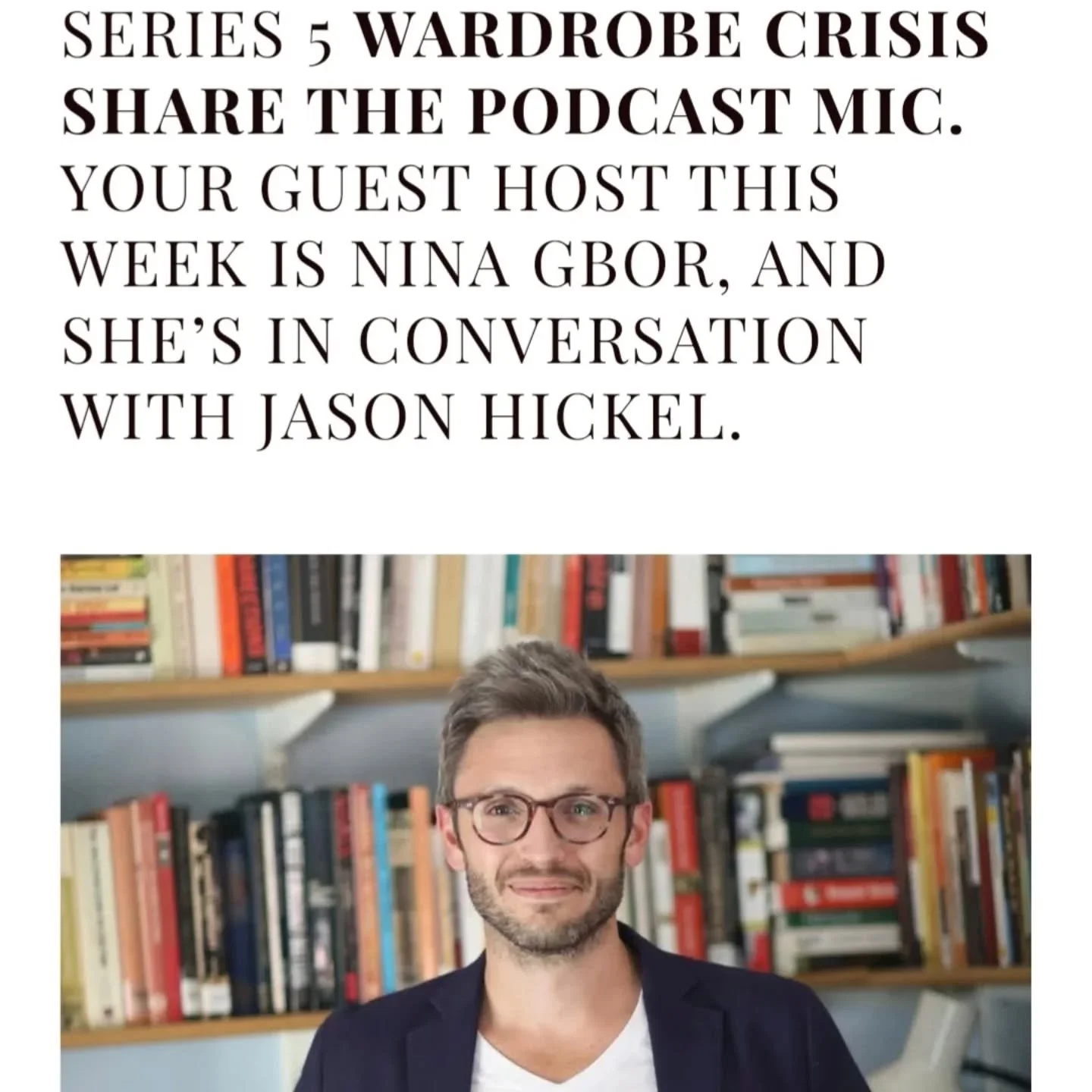 What happens when sustainable fashion's Nina Gbor @eco.styles meets global economics expert Jason Hickel? This podcast is a brilliant introduction to many big concepts that are crucial to understanding today's world. 

Google 'wardrobe crisis Jason H