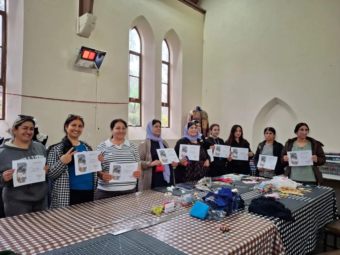 Our last Thursday lesson for Ezidi and Congolese women today, and everyone got a certificate. The Rotary Club of Armidale is providing more lessons for Ezidi and Congolese people starting Saturday 20th June, so if you or someone you know in this grou