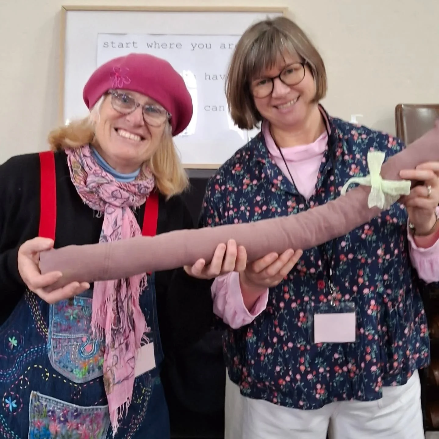Winter is coming to Armidale and Narelle has been stitching up these draught stoppers using old pant legs and scraps for stuffing. What a great idea! I was the lucky recipient of this one, and it's now safely ensconced at my front door. Thanks Narell