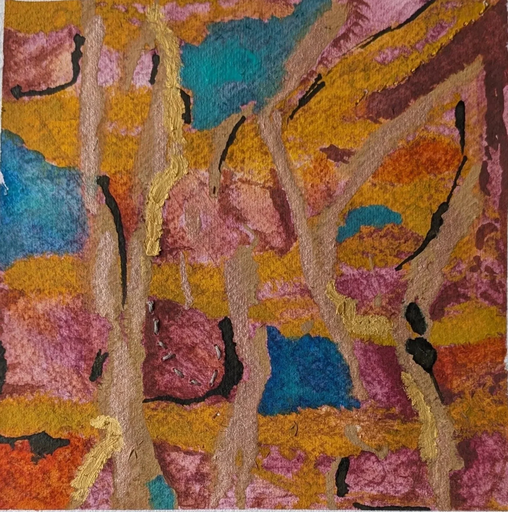 Salt Lakes, WA - 20 cm x 20 cm - Original - Unframed