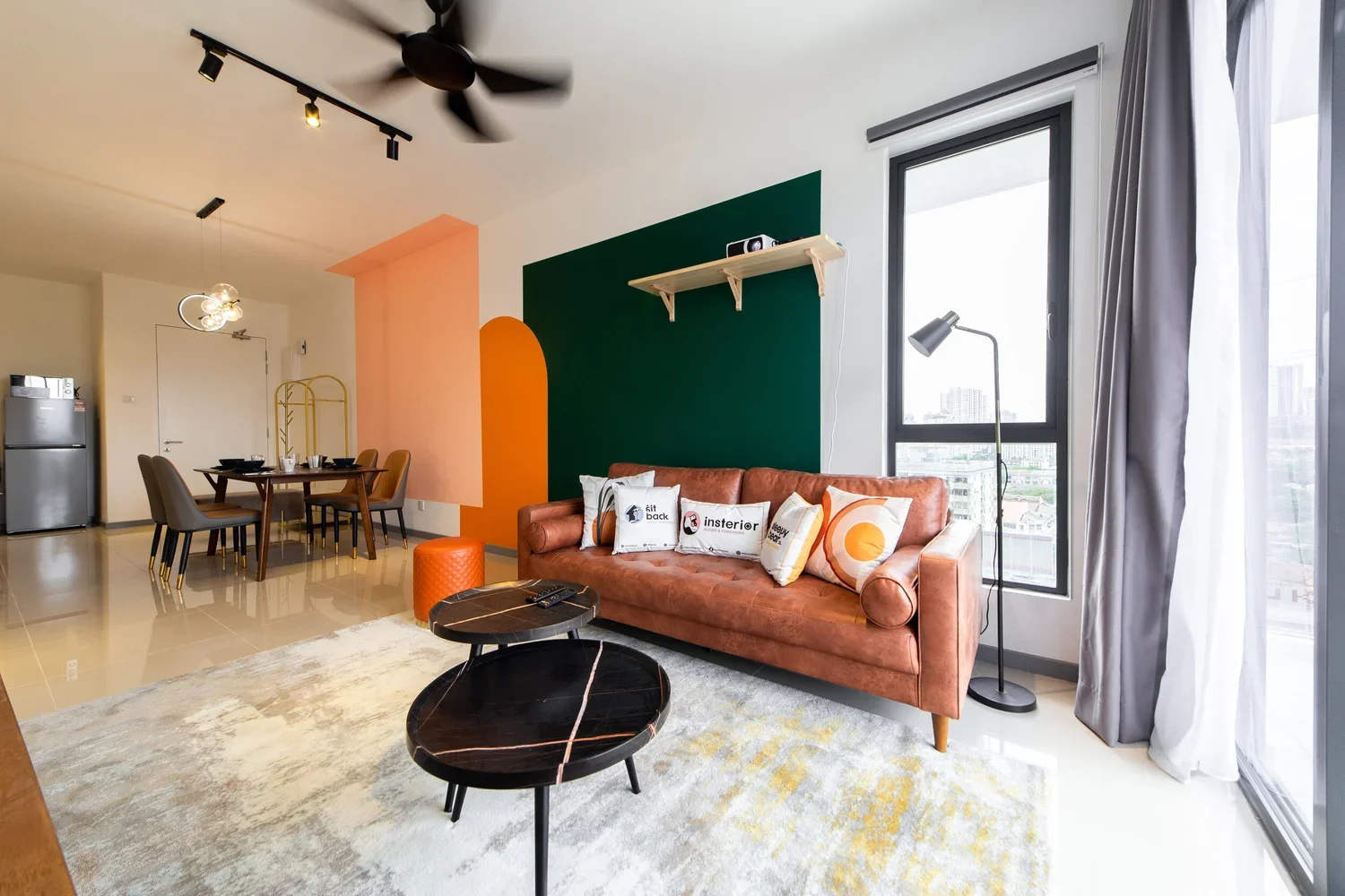 Pop 70 Airbnb interior at United Point Kuala Lumpur designed by Sleepy Bear for a homeowner investment property.