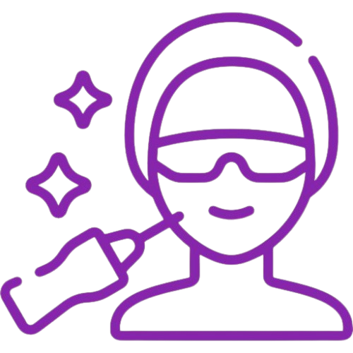 Illustration of a person with sunglasses, talking on a phone, with sparkles around the head.