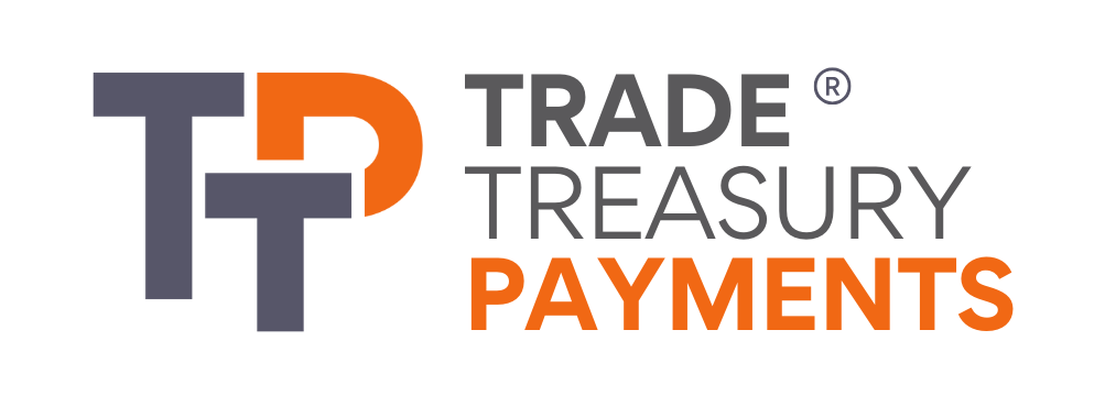 Trade Treasury Payments logo with initials TT and the words "Trade Treasury Payments" in gray and orange text