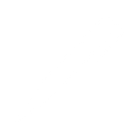 Outline of a pen pointing downward on a black background.