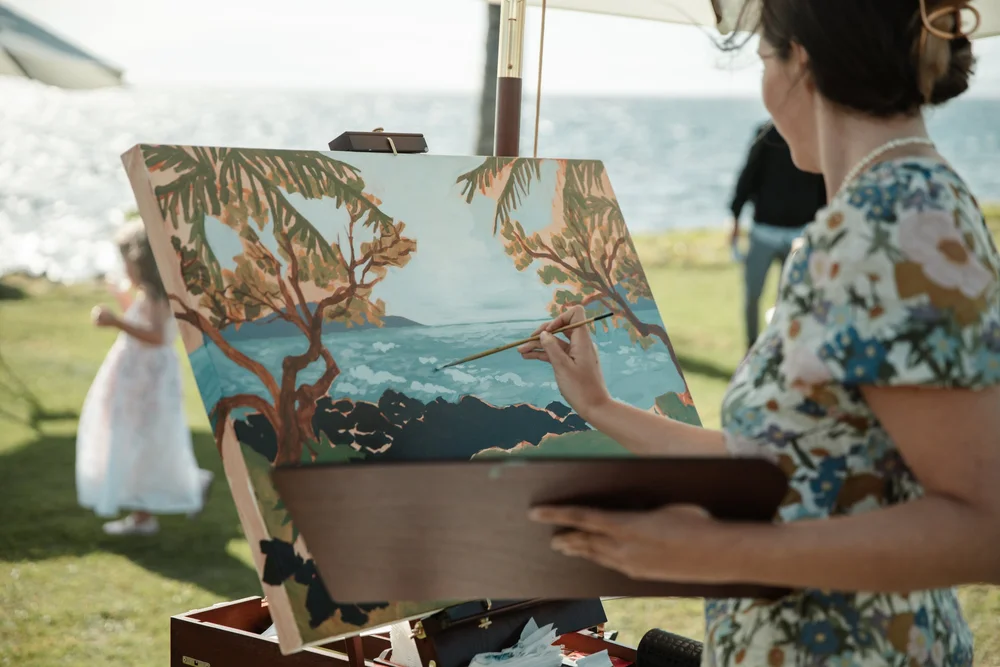 Destination wedding live painting 5