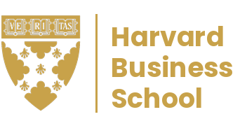 Harvard Business School logo with shield and text