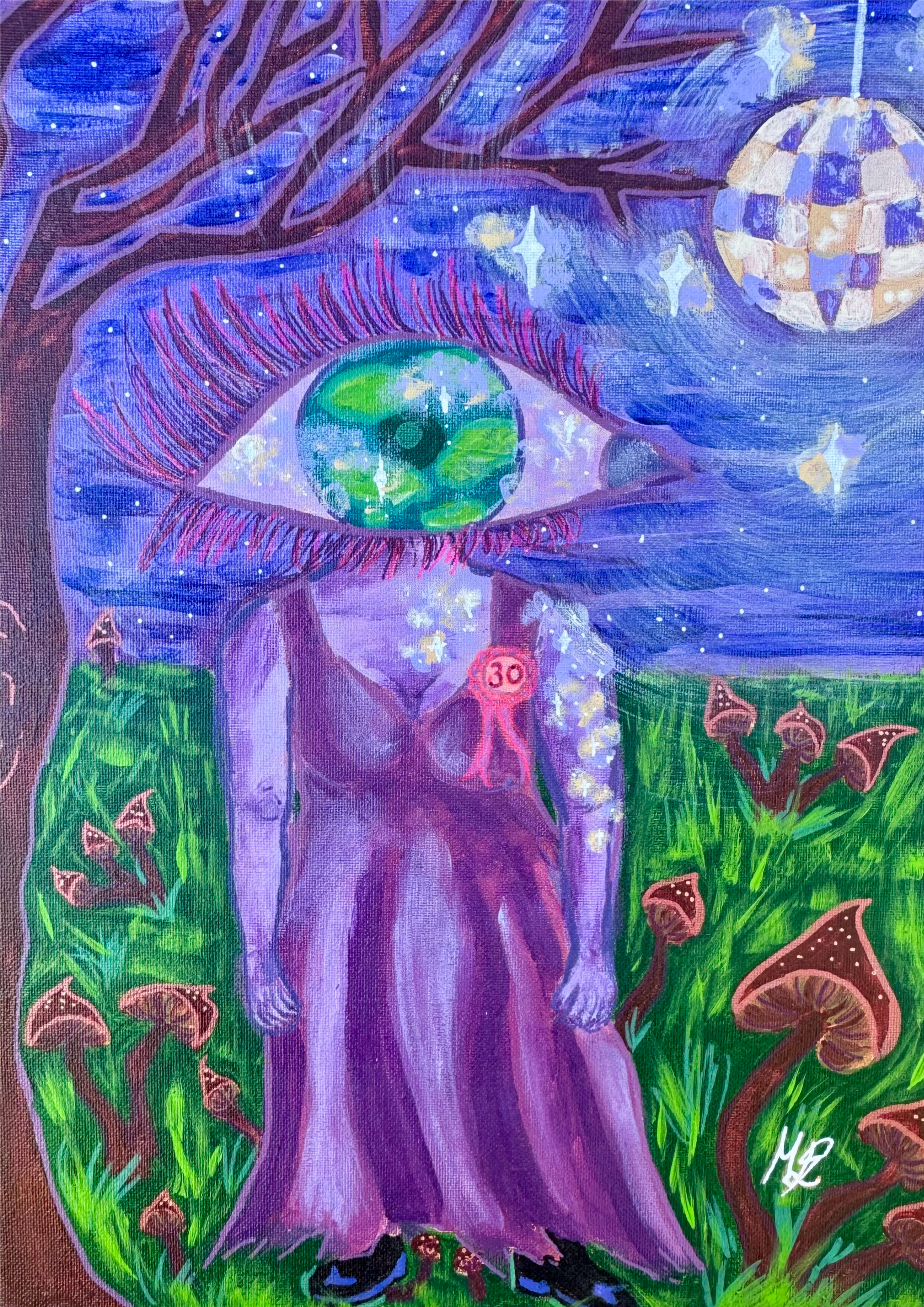 The older I get, the more I see and the less I understand. Acrylic on canvas. 