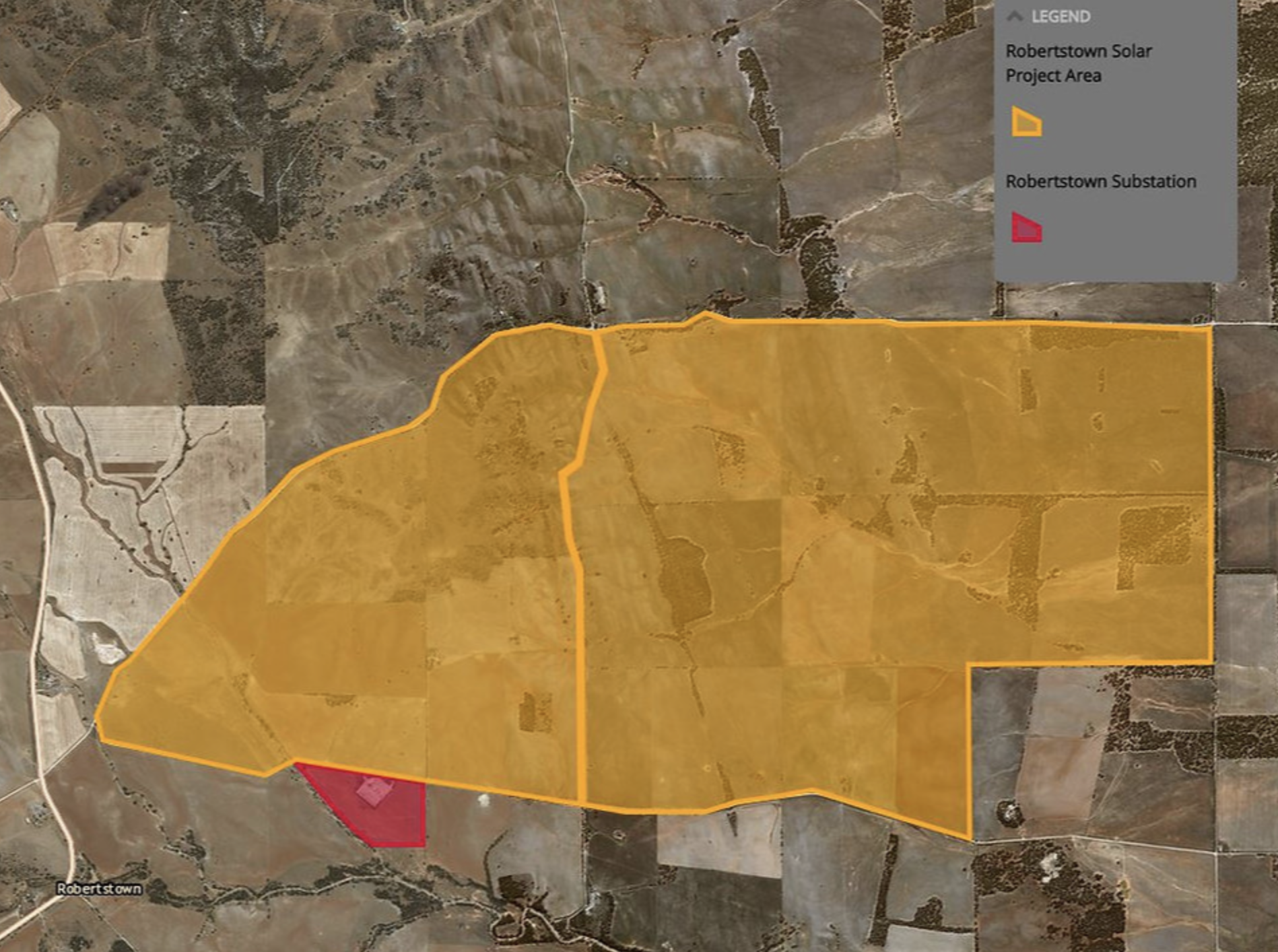 Revera Energy Robertstown Project Aerial Map