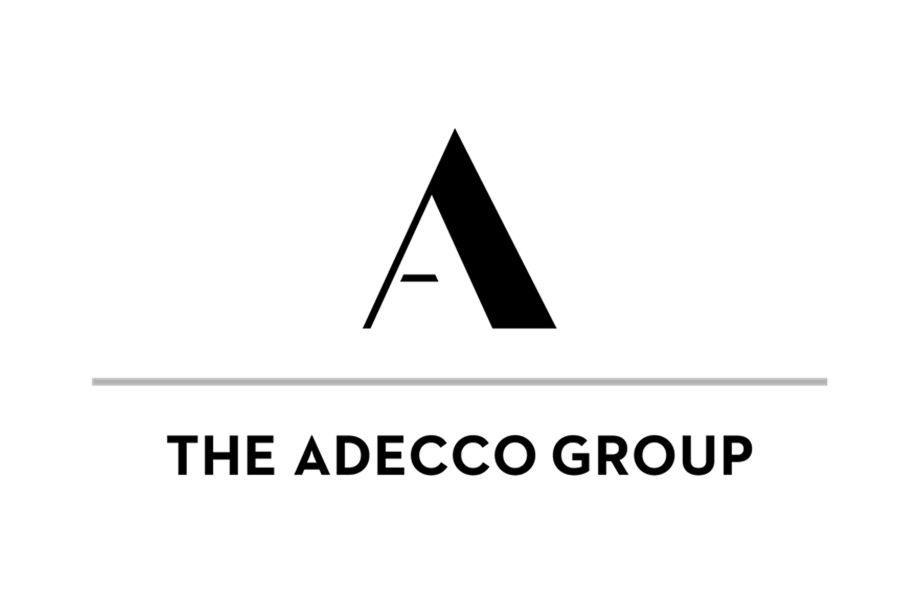 Black and white logo of the Adecco Group.