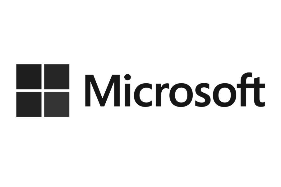Black and white logo of Microsoft.