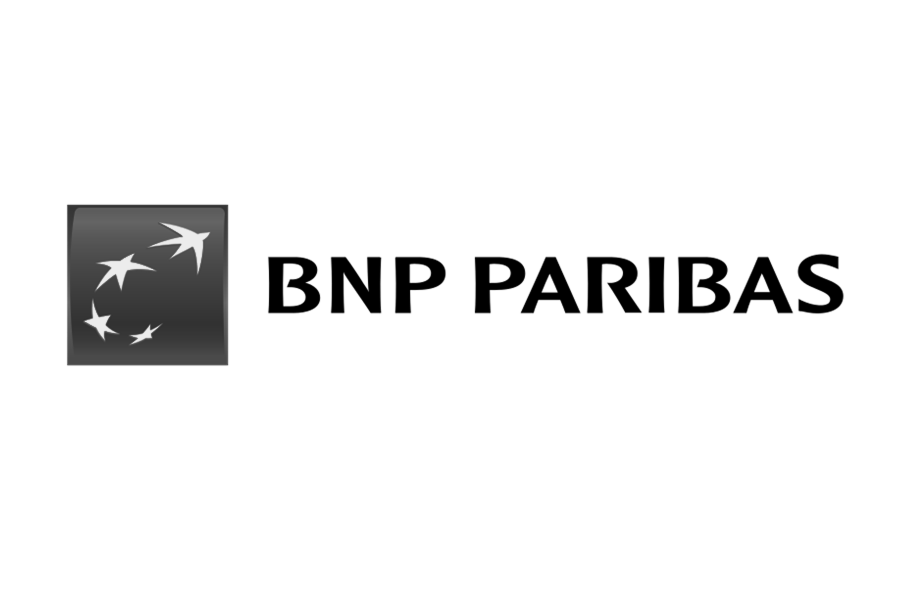 Black and white logo of BNP Paribas.