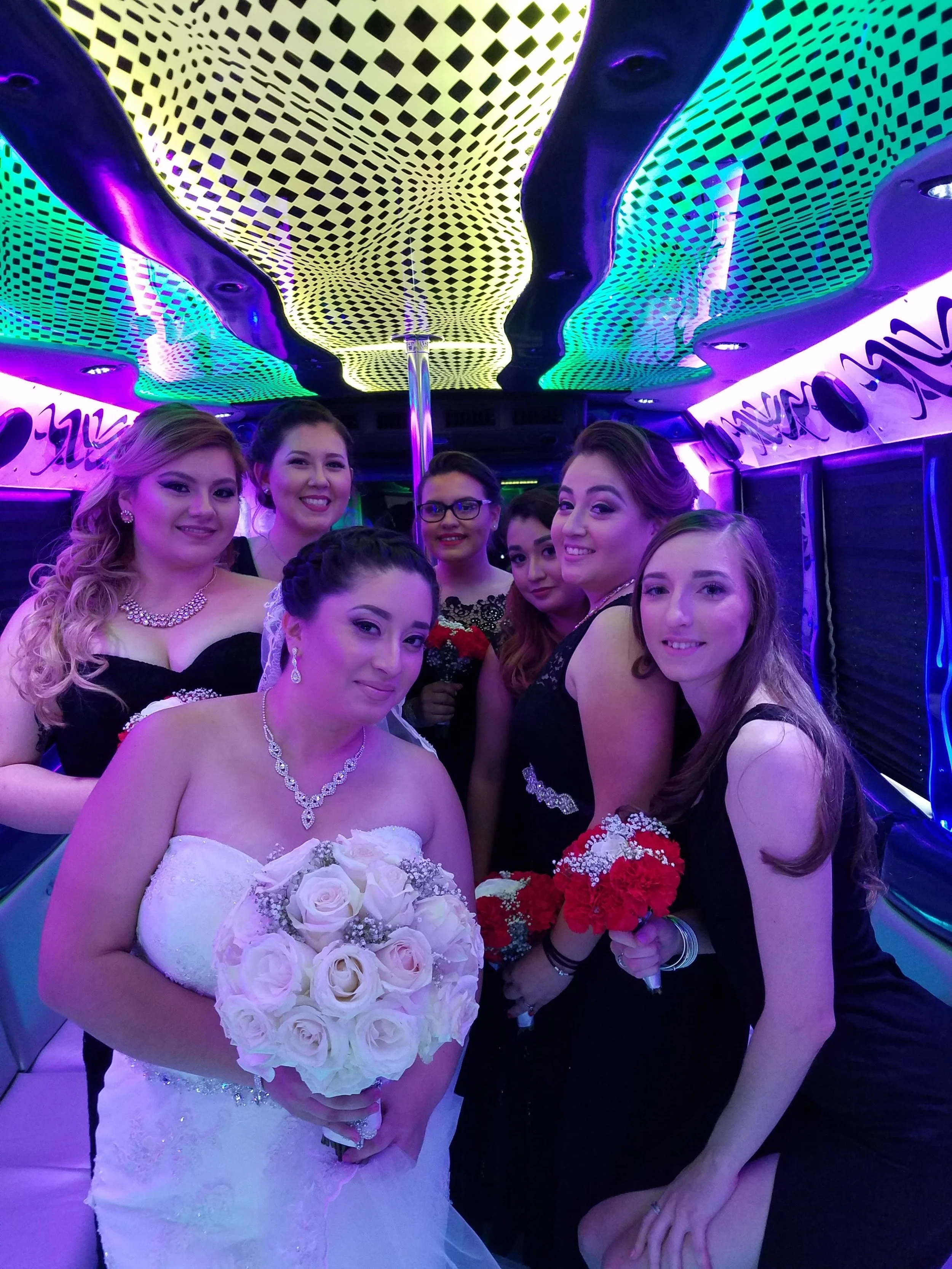 party bus wedding celebration chicago limoinfinity