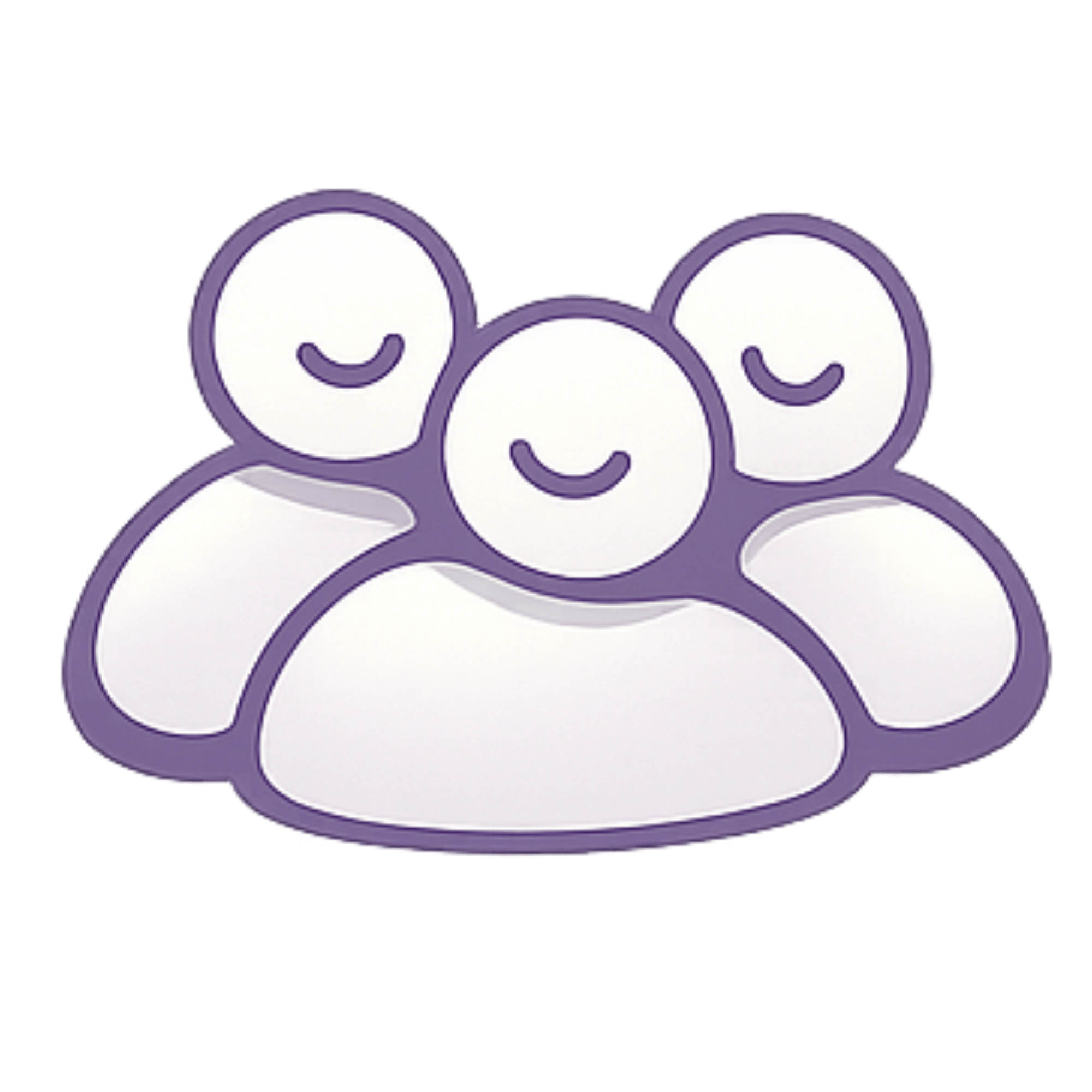 Cartoon of smiling animals in a cluster with a black background.