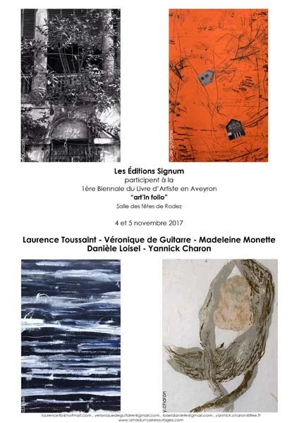 « 1ere Biennale du livre d’artiste en Aveyron », Rodez, 2017