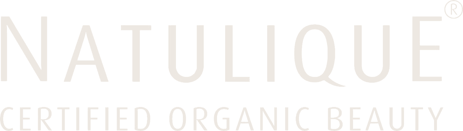 NATULIQUE logo with the tagline "Certified Organic Beauty" in gray text on a black background.