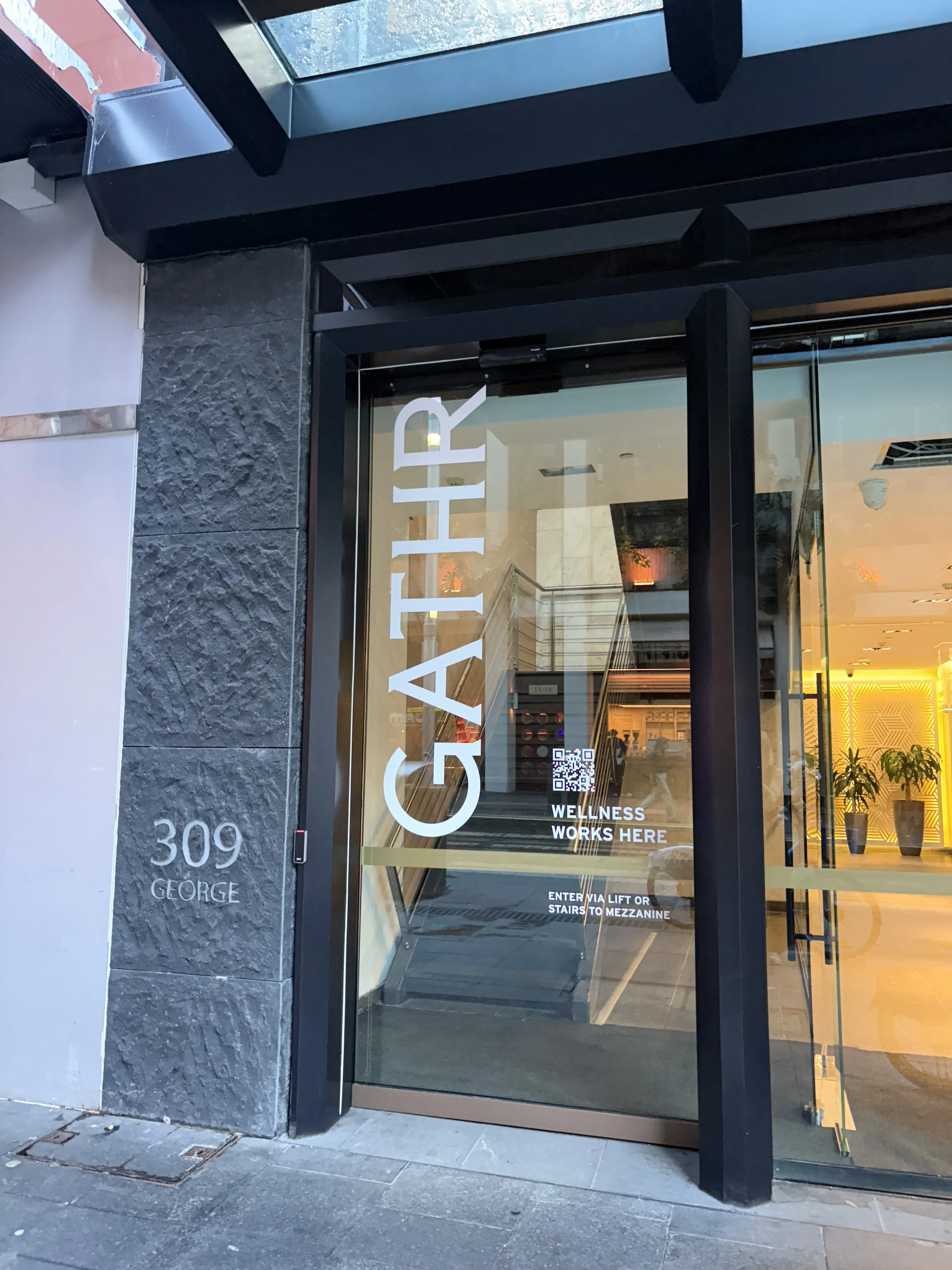 Entrance to Gathr from 309 George Street