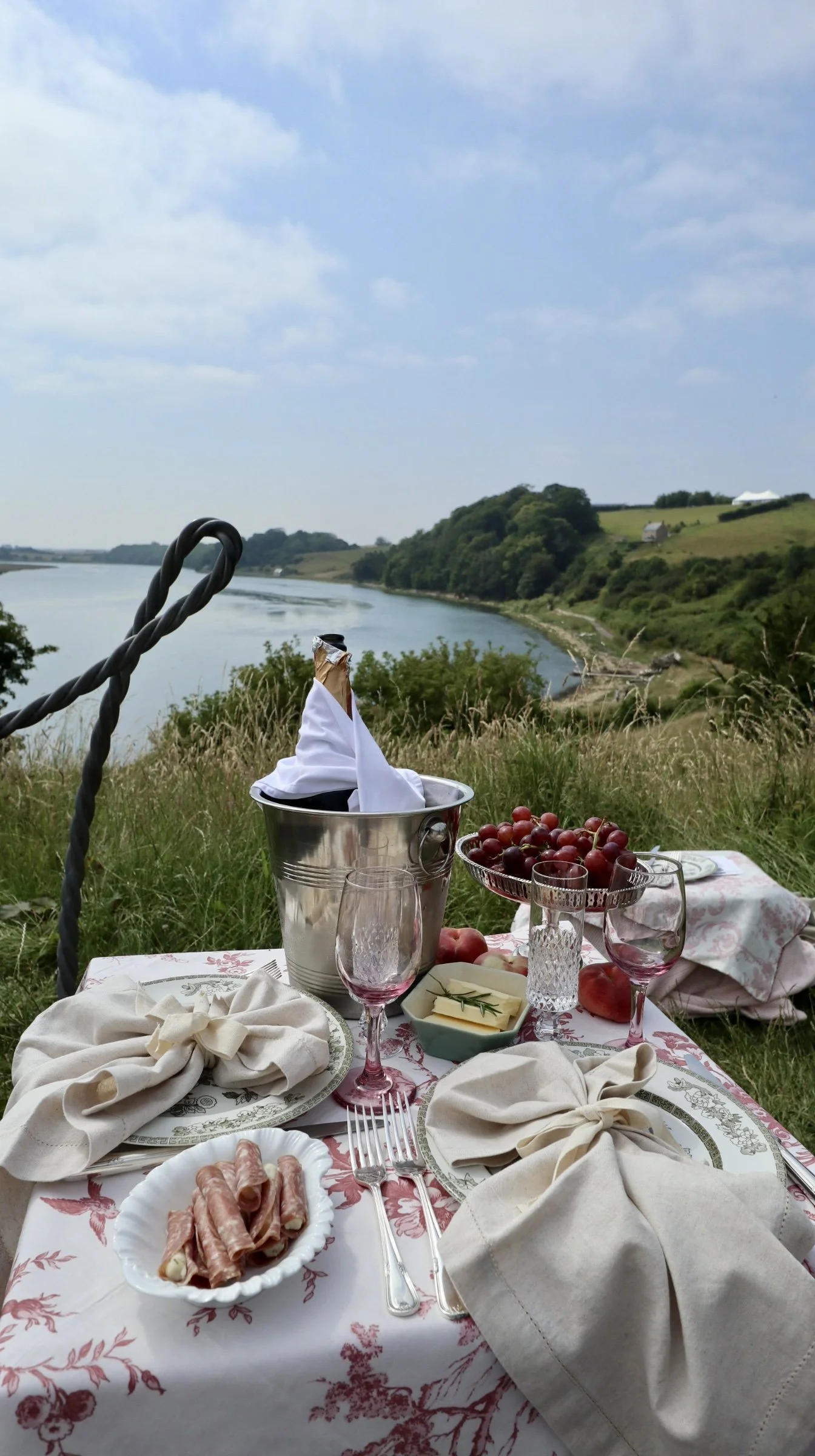 Set table with river view and bubbles.jpeg