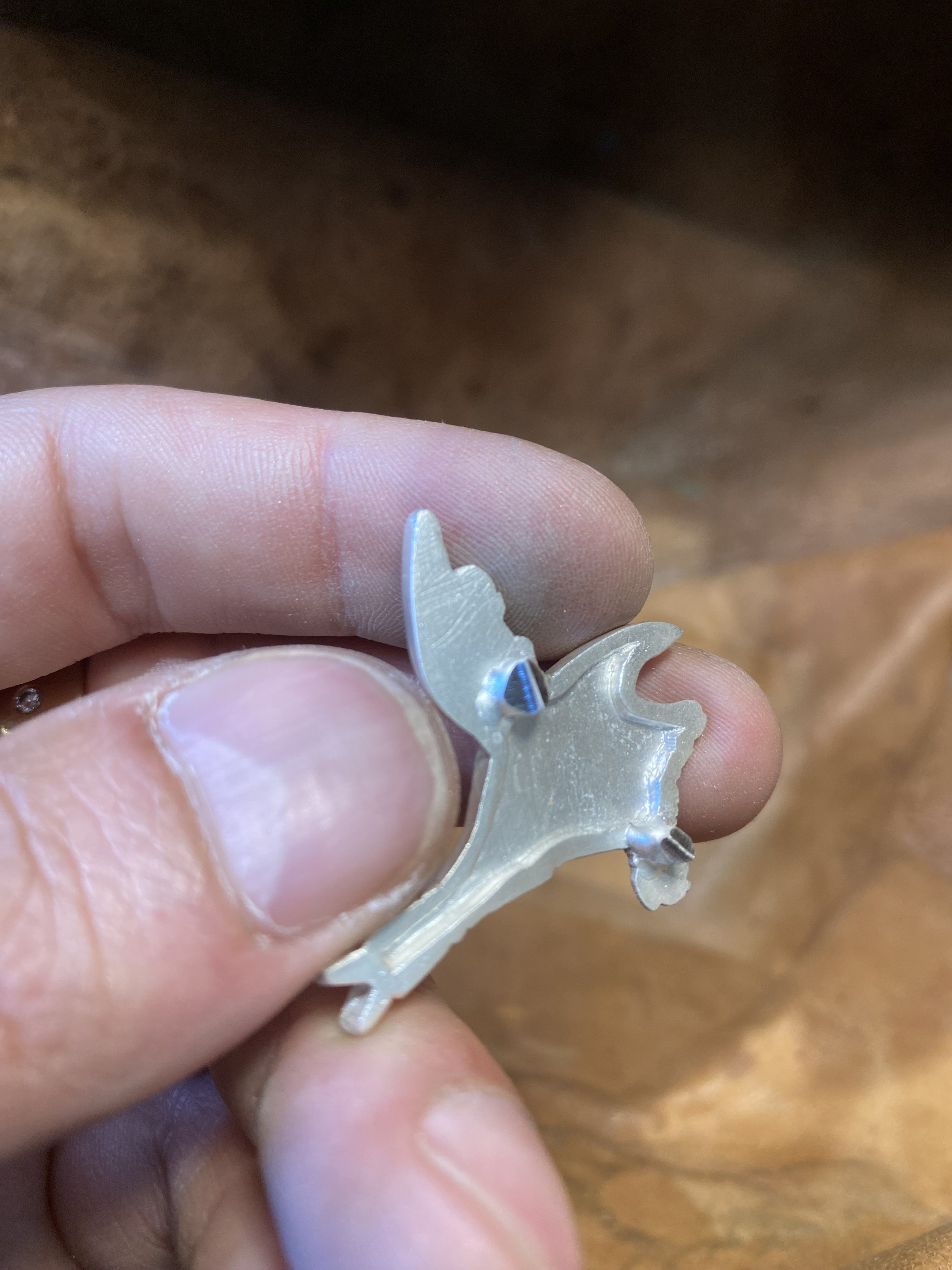 Each of the ducks were semi-hollowed at the back to save on weight, here you can see the remainder of the sprue which is to be removed. 