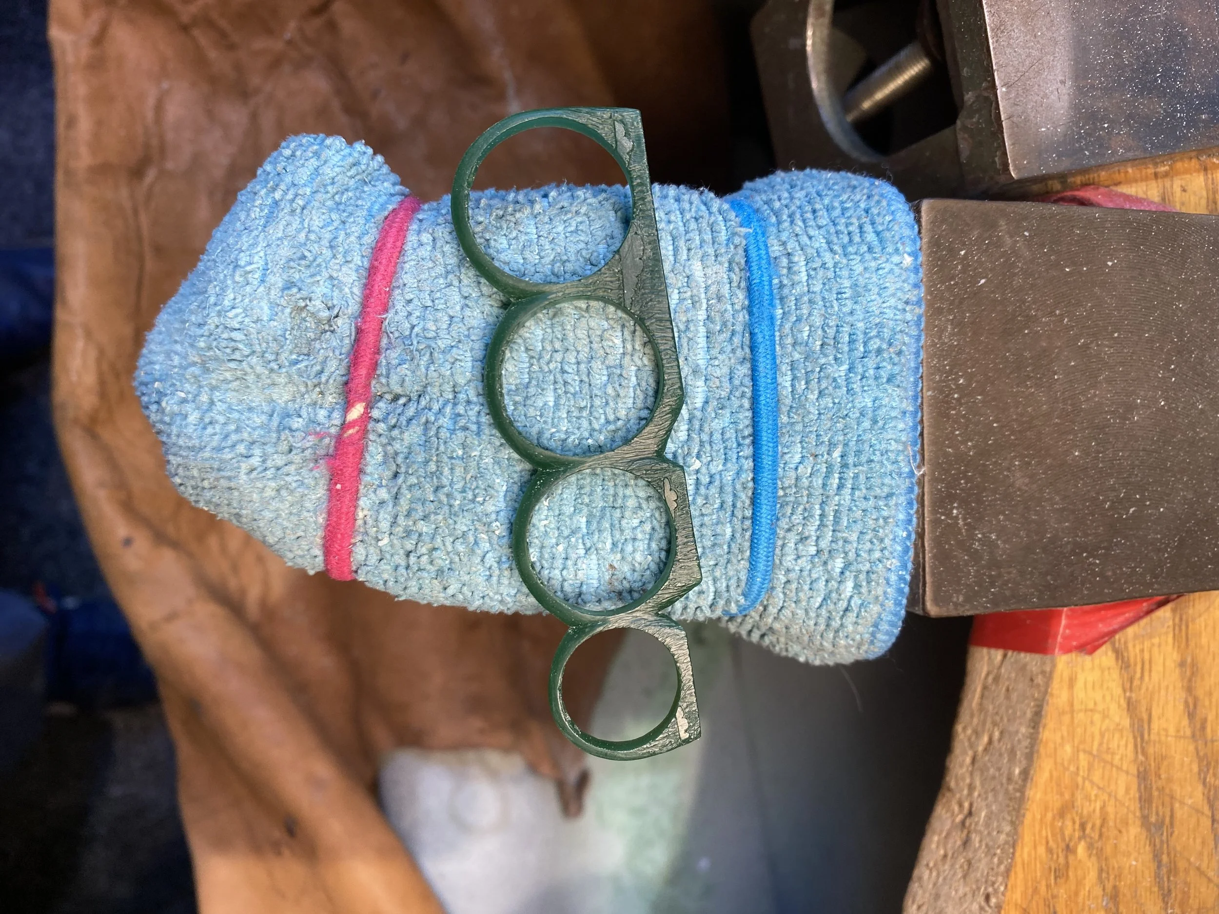 The final piece was given a 'rain-like' texture which will work really well once oxidised and polished. 