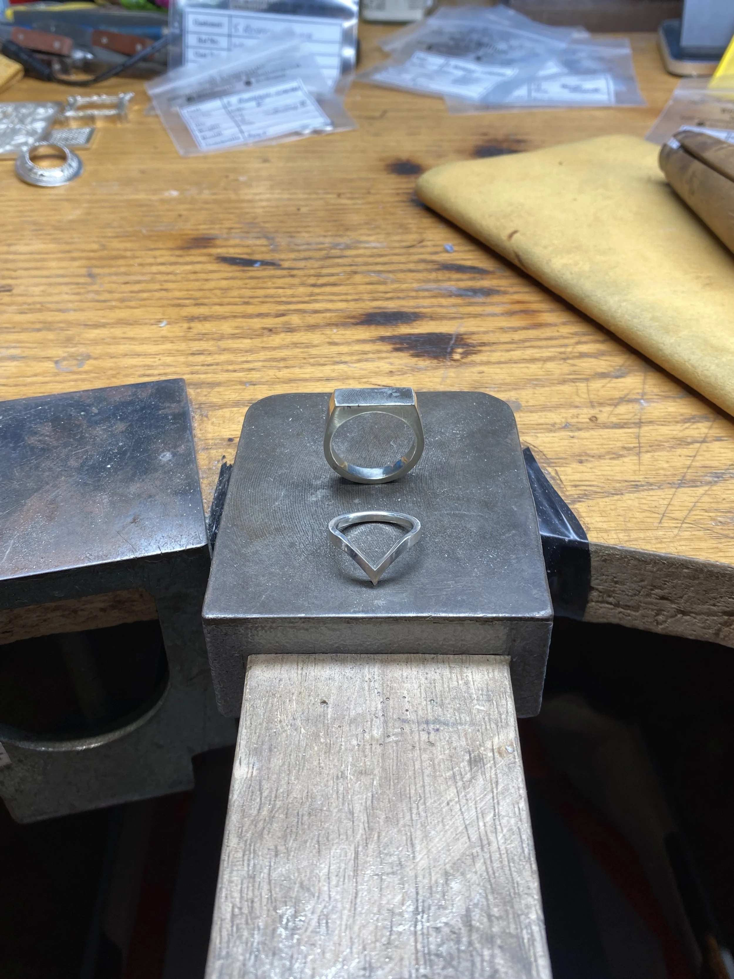Both pieces back from the casting house and given a quick clean up before polishing. 