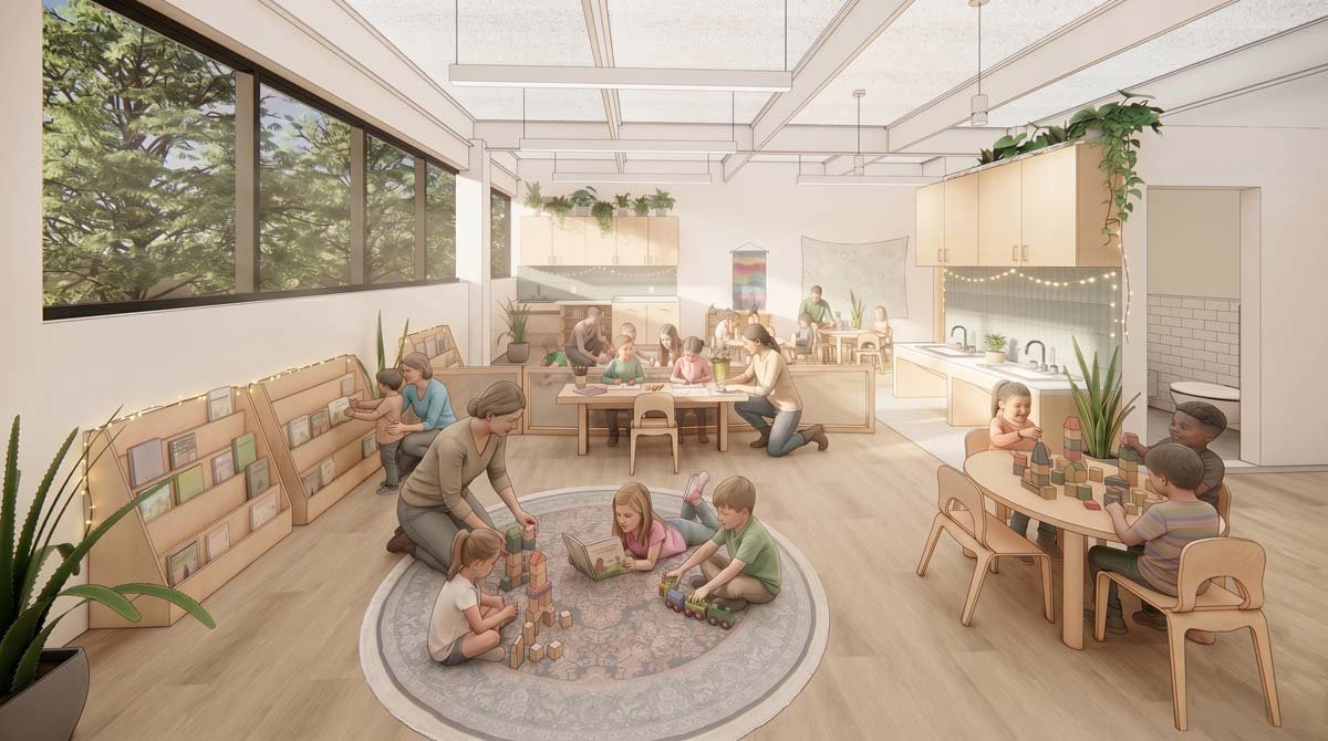 Light-filled Preschool Classroom