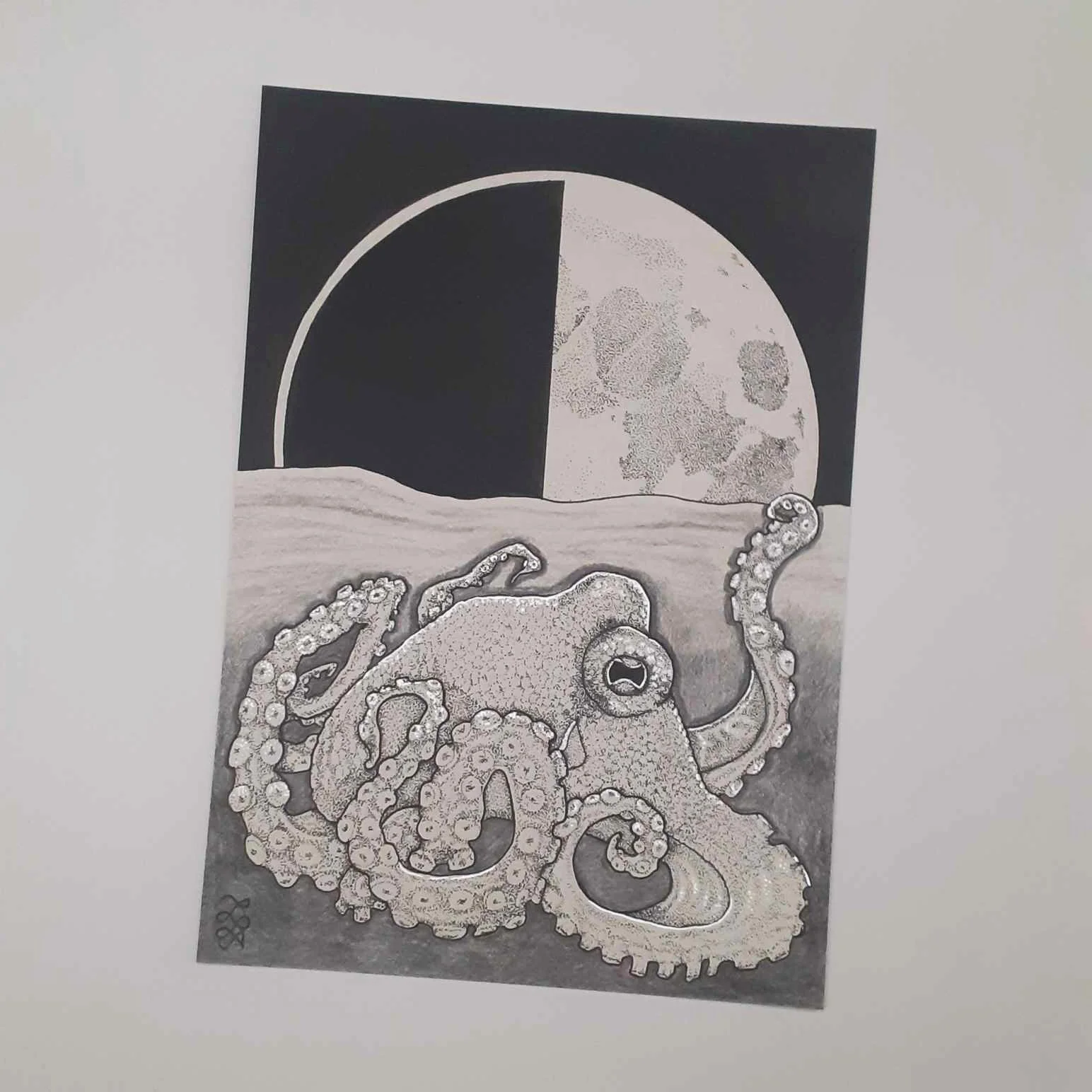 Lunar Octopus Giclee print