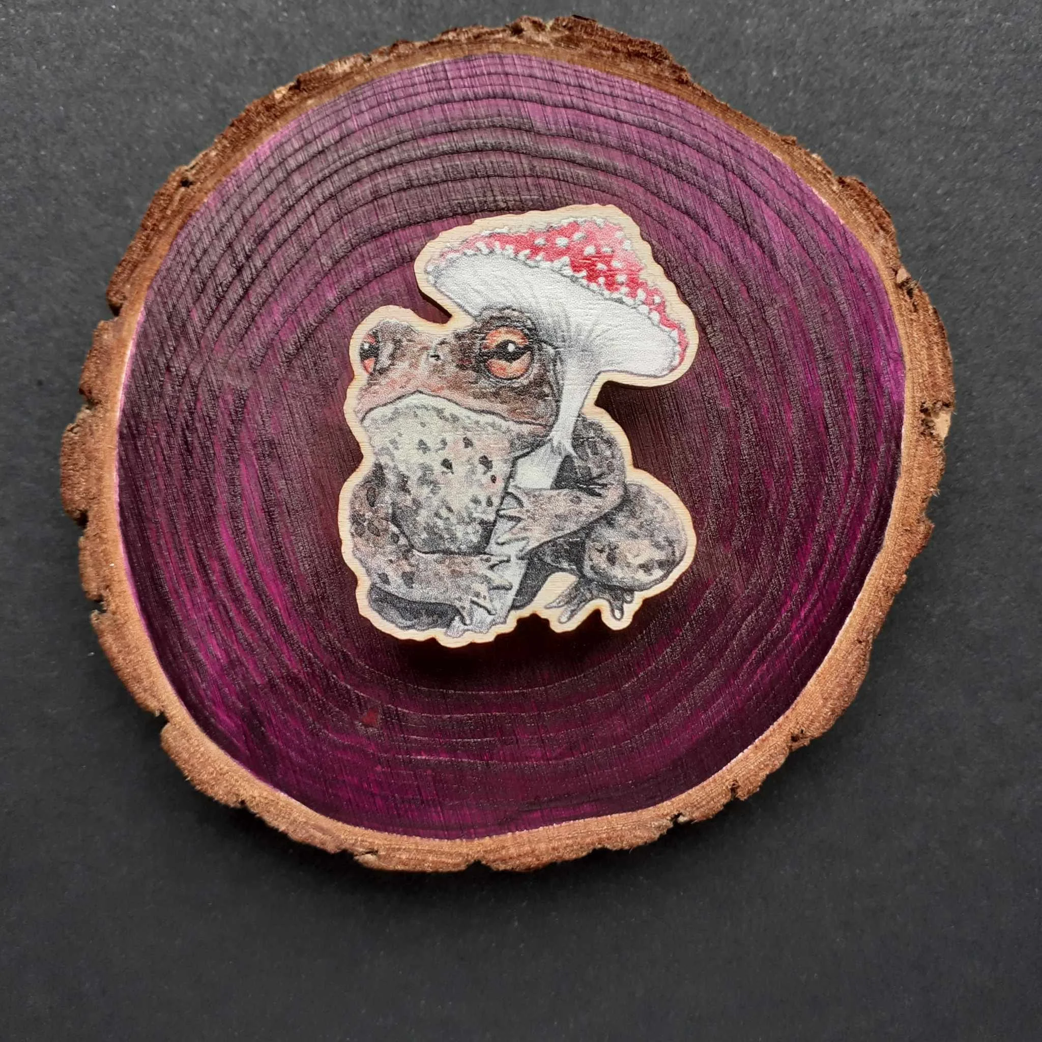 Mushroom Toad - Wooden Pin
