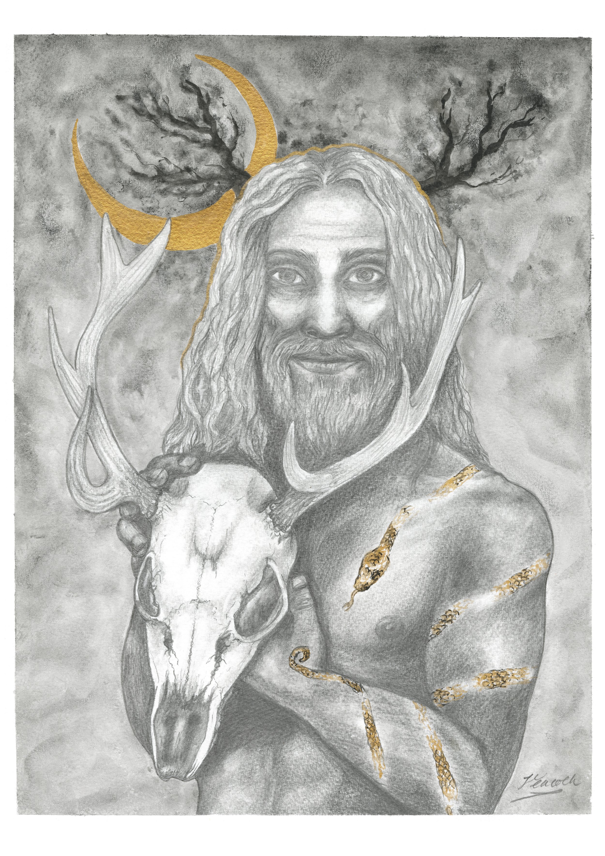 Wild Sage: Available & Framed in Grey - Mixed media on paper - £295