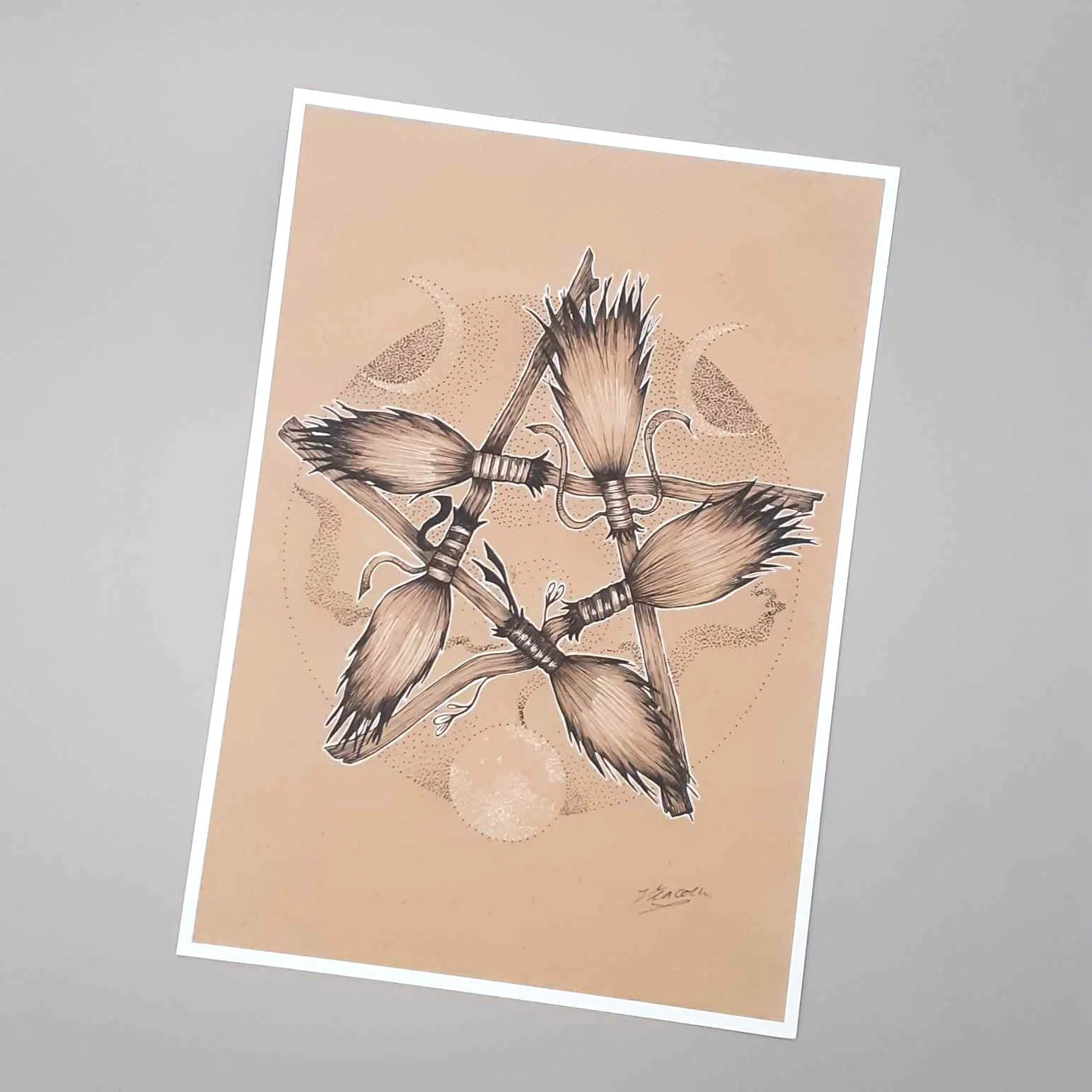 Protective Brooms Giclee print
