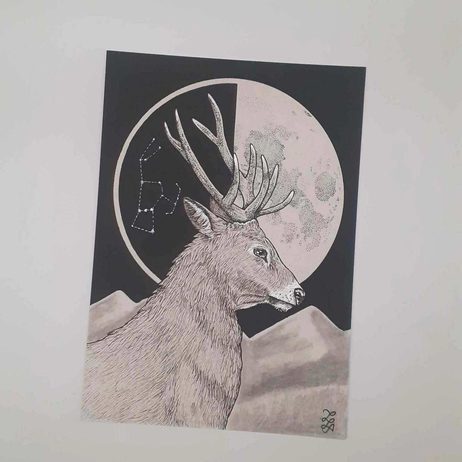 Lunar Stag Giclee print