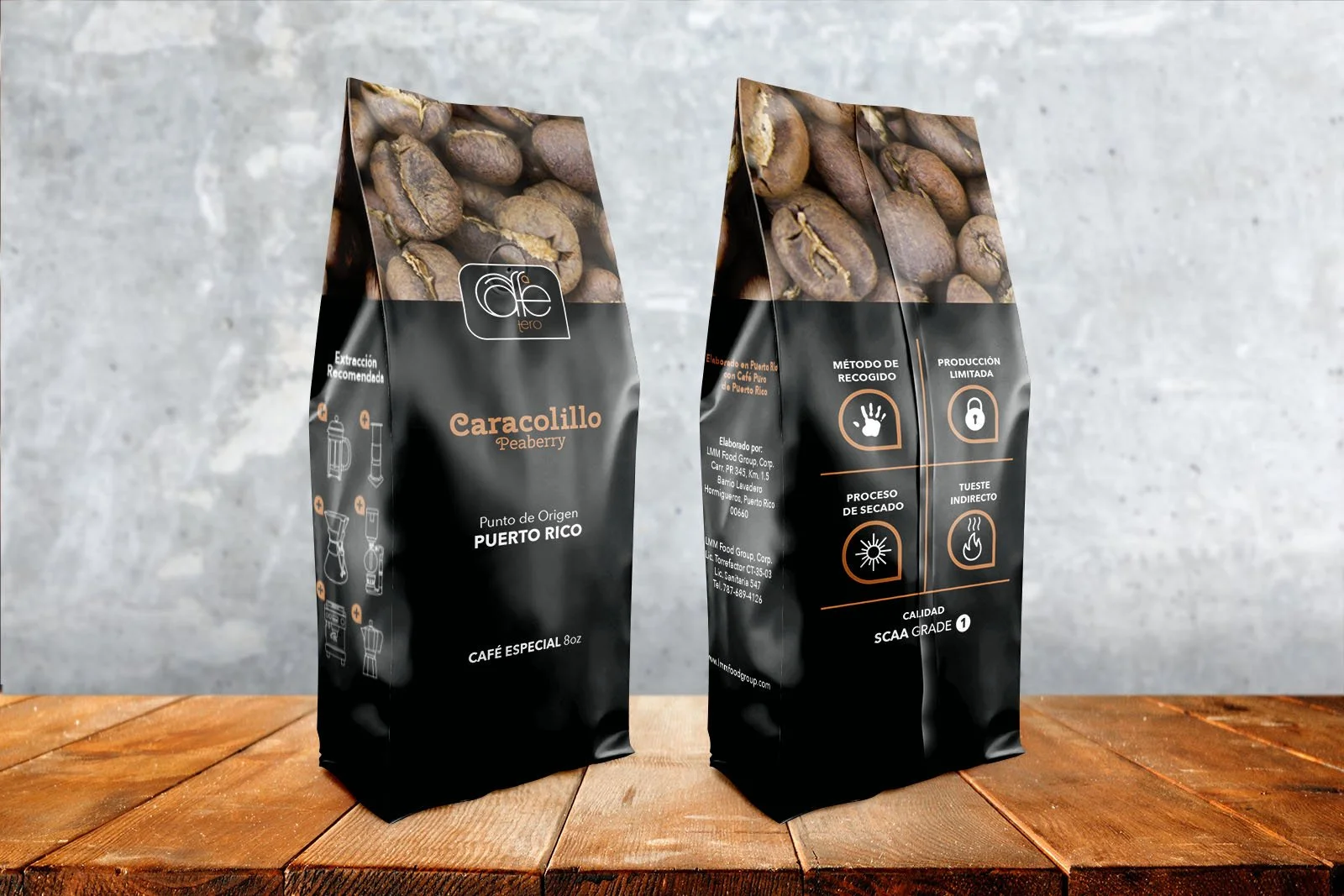 Diseño de Empaque para Café Caracolillo