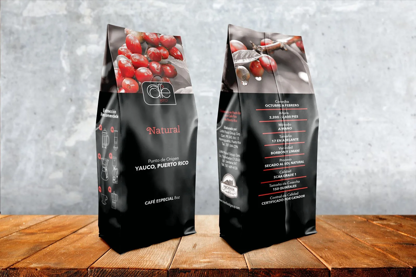 Caffetero Espresso • Diseño de Empaque para Café Natural