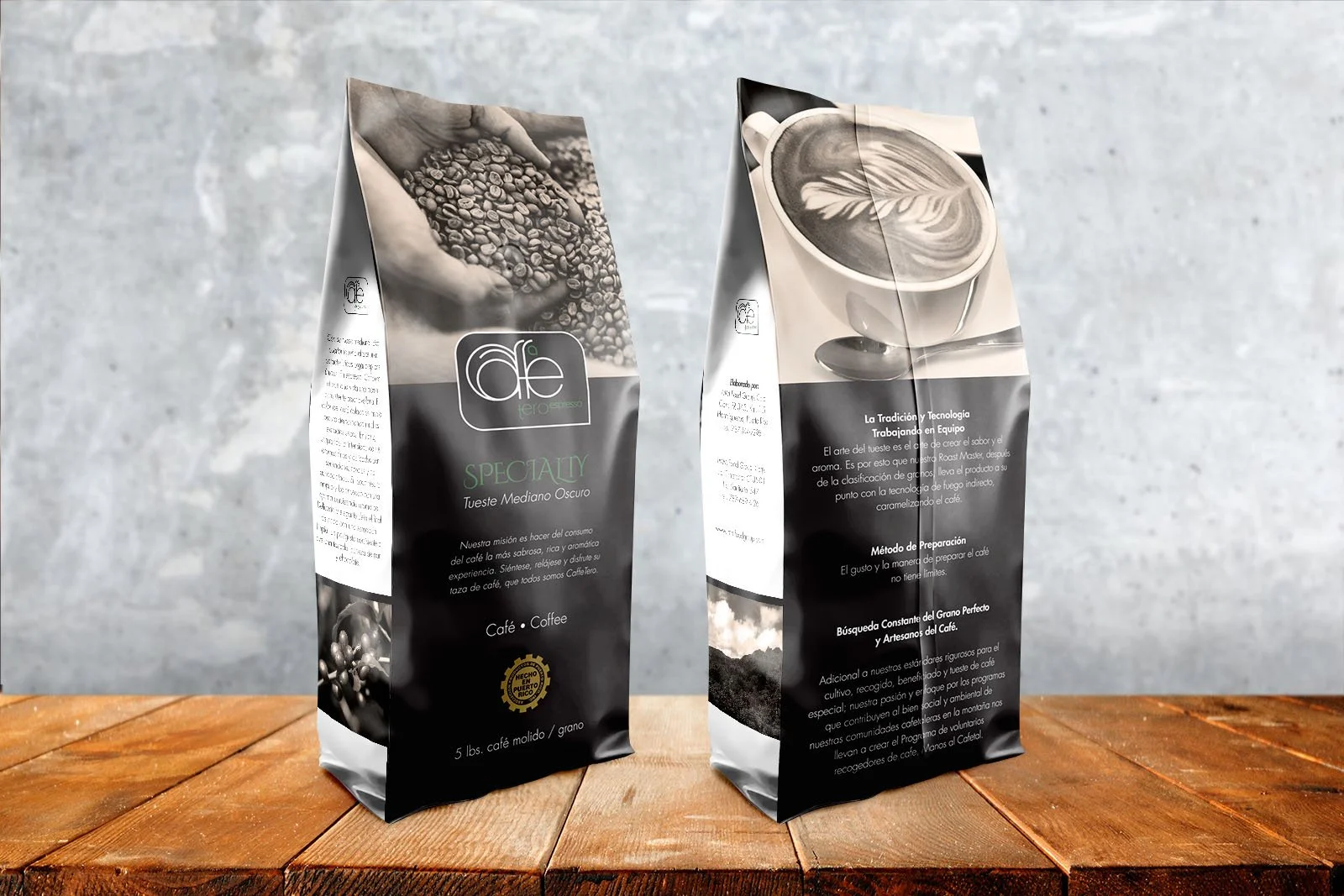 Caffetero Espresso • Diseño de Empaque para Café Specialty