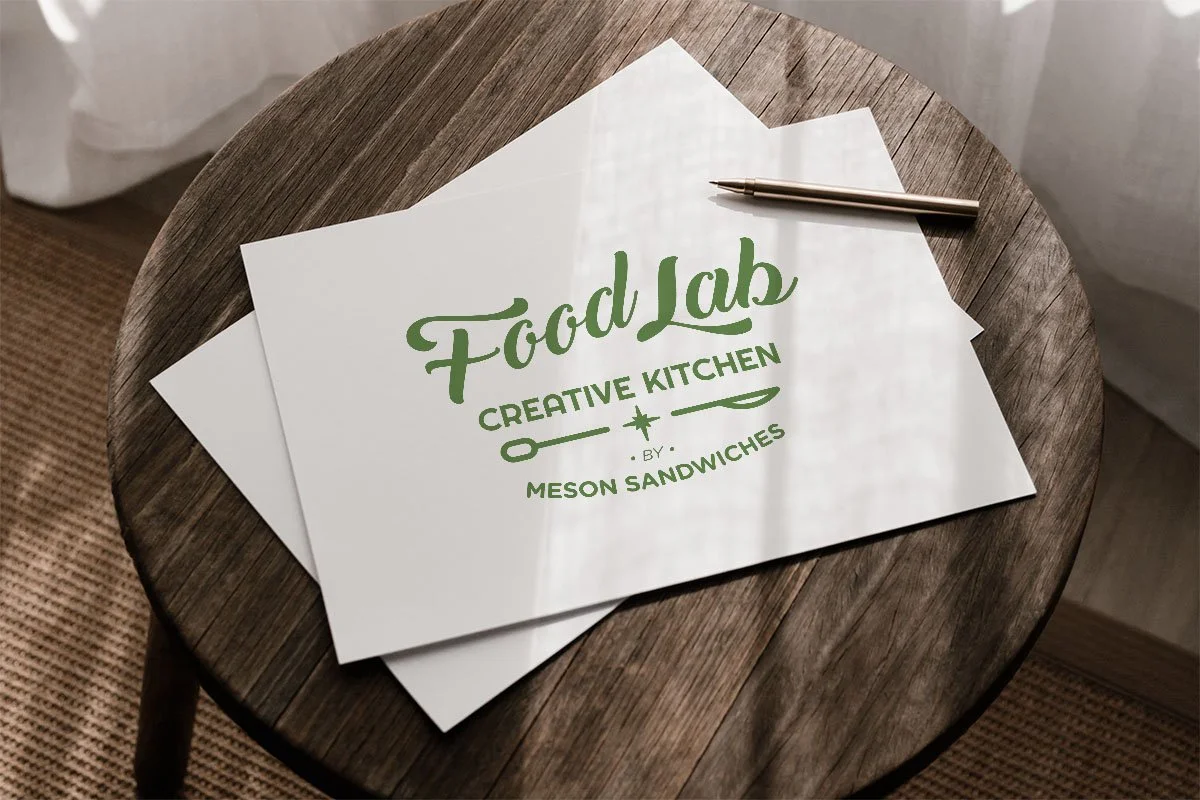 Food Lab Creative Kitchen by Meson Sandwiches • Diseño de Logo