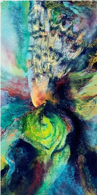 Principle of Uncertainty, Oil on canvas, (150X75 cm), Private Collection