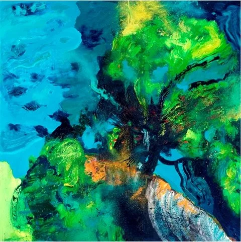 Reflection, 2004, Oil on canvas, (120X120 cm), Private Collection